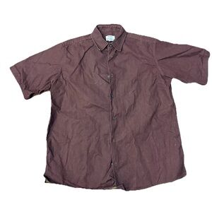 Acne Studios Brown Button-Up Burgundy Shirt 48